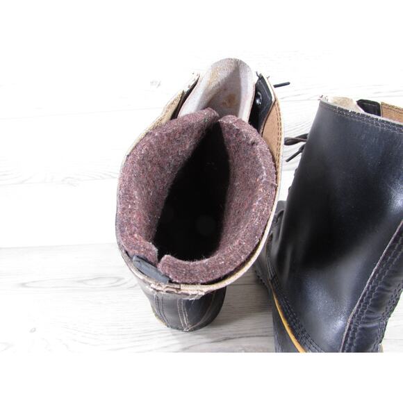 Vintage Kaufman Sorel Eskimo Snow Boots Leather Felt Lined Men’s Sz 12 main image 11
